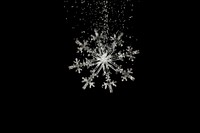 Effect minimal of snowflake chandelier light black.