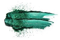 Dark green brush strokes powder paper.