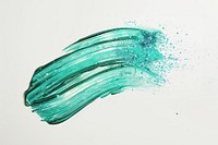 Mint green brush strokes powder art.