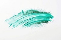 Mint green brush strokes painting powder animal.