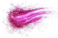 Pink brush strokes glitter purple paint.