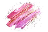 Pink gold brush strokes cosmetics lipstick animal.