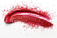 Red brush strokes cosmetics lipstick smoke pipe.