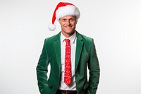 Person wearing christmas costume portrait necktie adult.