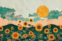 Sunflower backgrounds painting pattern.