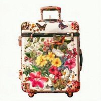 Luggage suitcase pattern flower.