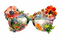 Sunglasses flower pattern plant.