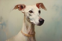 Close up on pale dog painting mammal animal.