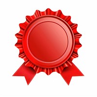 Gradient red Ribbon award badge icon ketchup symbol food.