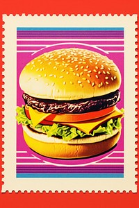 Burger Risograph burger food hamburger.