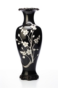 Vase porcelain black urn.
