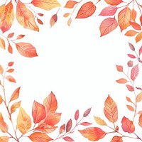 Autumn leaves border watercolor backgrounds pattern plant.