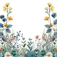 Midsummer border watercolor backgrounds outdoors pattern.