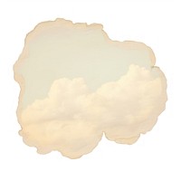 Cloud paper sky white background.