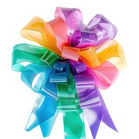 Ribbon made from polyethylene purple gift bow.