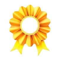 Gradient yellow Ribbon award badge icon chandelier gold lamp.