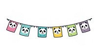 Cute panda flag string kangaroo sticker wallaby.