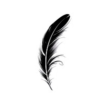Silhouette Feather feather black white.