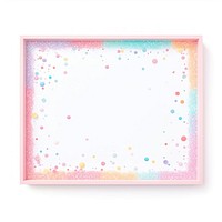 Frame glitter abstract confetti paper white board.