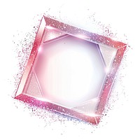 Frame glitter pentagon shape crystal.