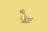 A minimal character Dinosaur illustration dinosaur wildlife reptile.
