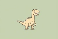 A minimal character Dinosaur illustration dinosaur reptile animal.