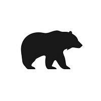 A bear silhouette wildlife stencil.