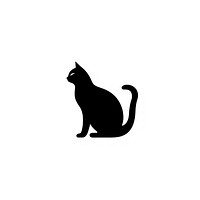 A cat silhouette animal mammal.
