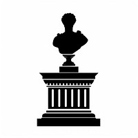 A greek statue silhouette stencil.