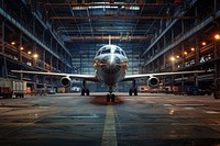 Airplane in Warehouse manufacturing architecture aircraft.