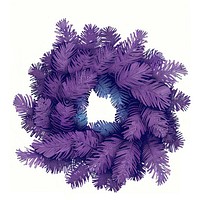 Chirstmas wreath purple plant.