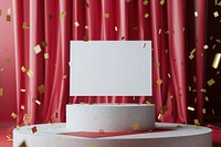 Invitation card mockup dessert wedding people.