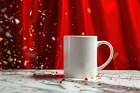 Mug mockup confetti beverage coffee.