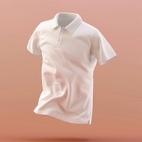 White polo shirt mockup clothing apparel t-shirt.