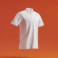 White polo shirt mockup undershirt clothing apparel.