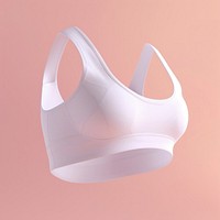 White sport bra mockup accessories underwear accessory.