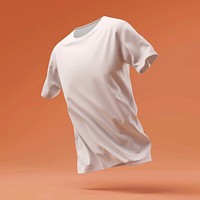 White t-shirt mockup undershirt clothing apparel.