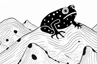 Frog drawing art illustrated.