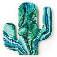 Acrylic pouring cactus accessories turquoise accessory.