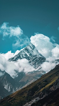 View sky and mountain nature outdoors scenery.