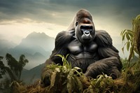 Gorilla ape wildlife animal.