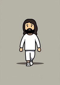 Jesus christ walking clothing apparel sleeve.