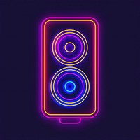 Speaker neon electronics purple.