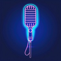 Microphone icon blue light electrical device.