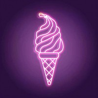 Ice cream icon neon microphone astronomy.