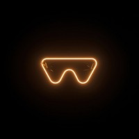 VR icon neon astronomy lighting.