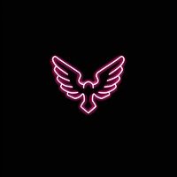 Wings icon neon dynamite weaponry.