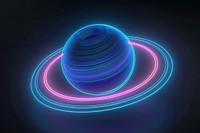 Saturn neon purple space.
