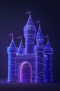Snow castle architecture building purple.