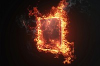 Notebook fire bonfire shape.